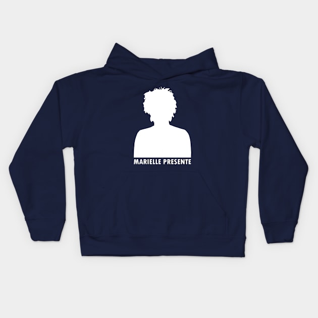 Marielle Franco Silhouette (Marielle Presente) - white Kids Hoodie by Everyday Inspiration